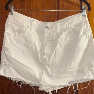 Wild Fable White High-Waisted Jean Shorts